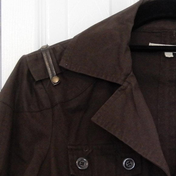 Brown woman’s or junior’s spring belted jacket in size S - Picture 12 of 13